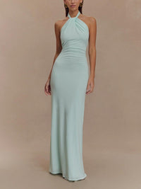 Demi | Halter Maxi Dress Open Back Sleeveless