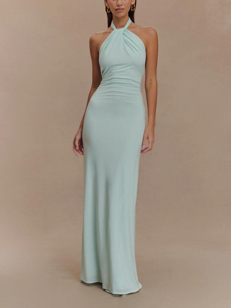 Demi | Halter Maxi Dress Open Back Sleeveless