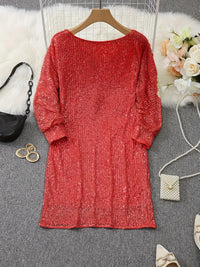 Pearl | Cocktail Mini Dress Sequin Long Sleeve