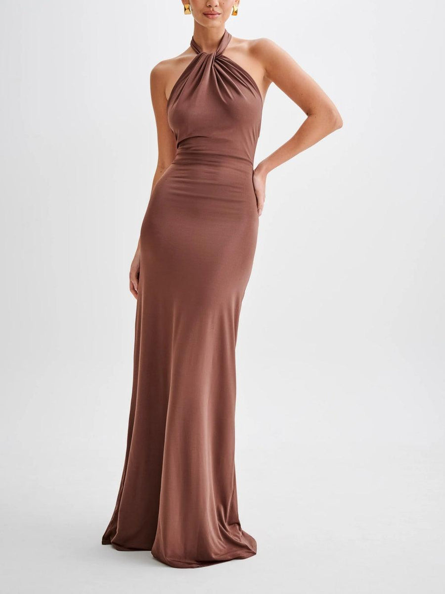 Demi | Halter Maxi Dress Open Back Sleeveless