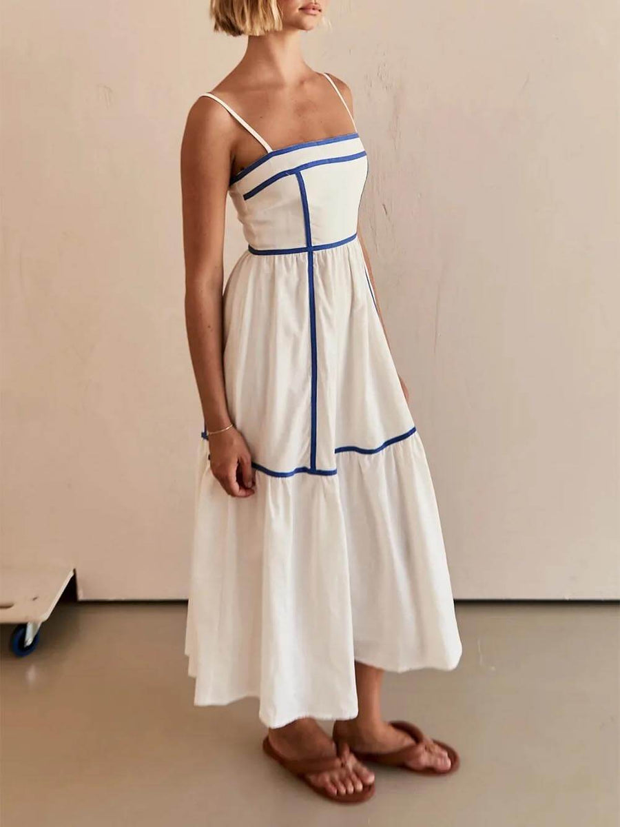 Rebecca | Wedding Guest Midi Dress Square Neck