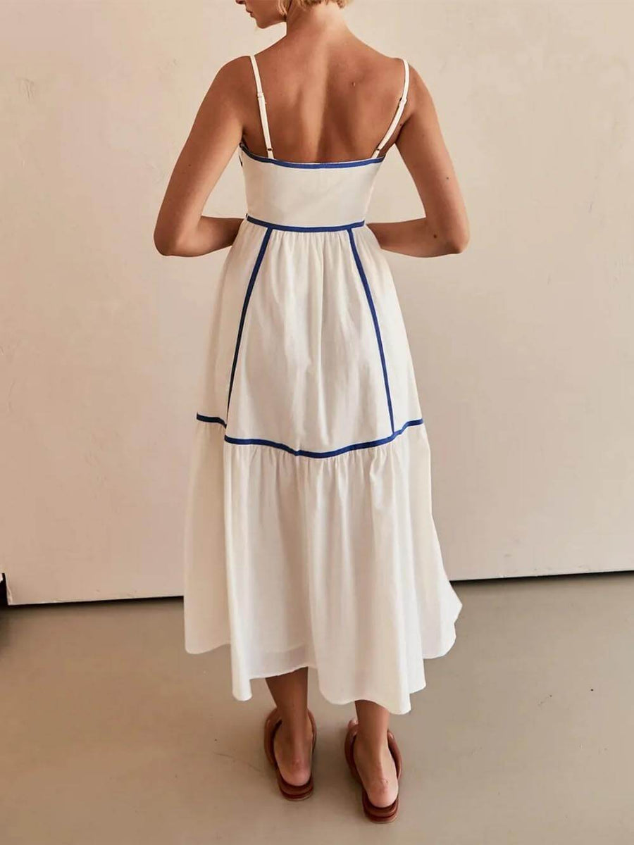 Rebecca | Wedding Guest Midi Dress Square Neck