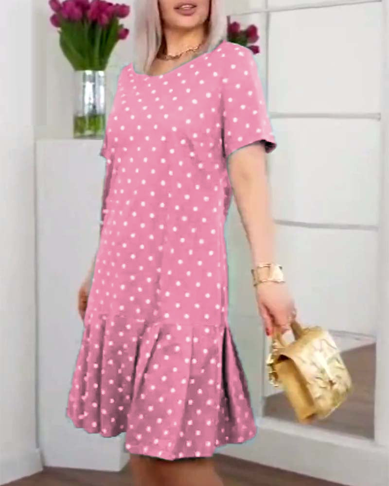 Joy | Polka Dot Dress Floral A-Line