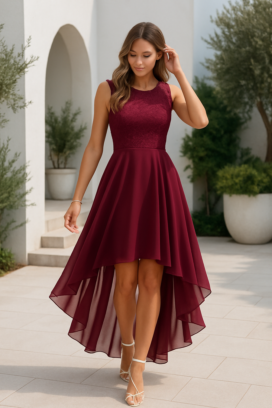 Charlee | Wedding Guest Dress Tiered Sleeveless
