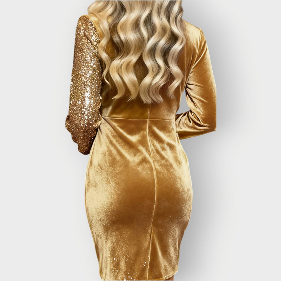 Annabelle | Cocktail Mini Dress Sequin Wrap