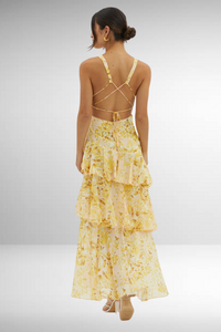 Nina | Wedding Guest Maxi Dress Layered Ruffle