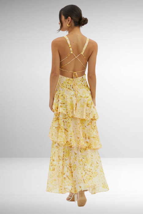 Nina | Wedding Guest Maxi Dress Layered Ruffle