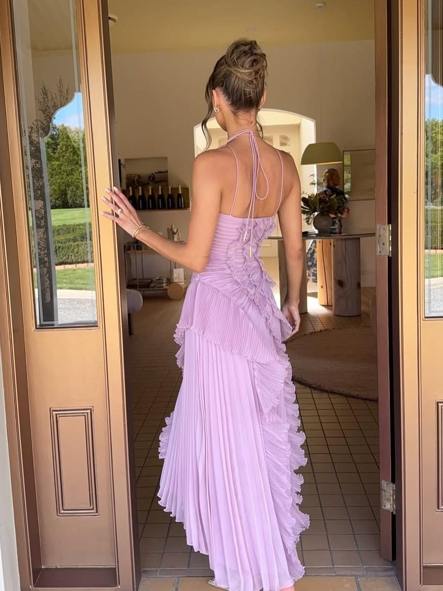 Frances | Wedding Guest Maxi Dress Halter Neck
