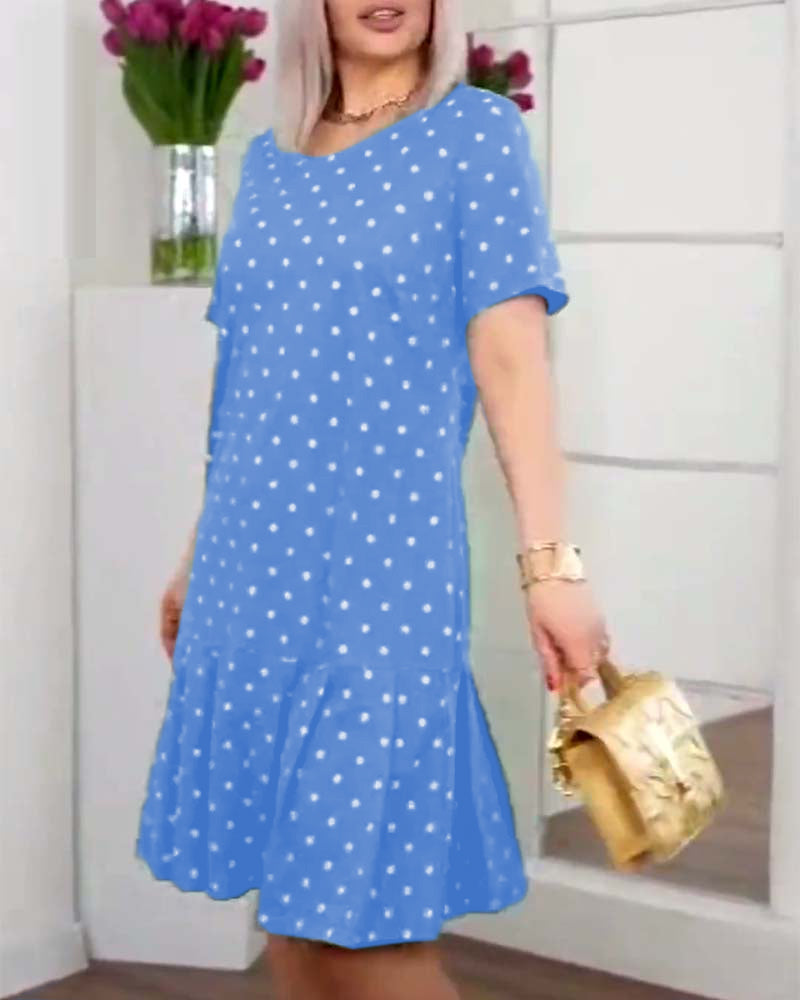 Joy | Polka Dot Dress Floral A-Line