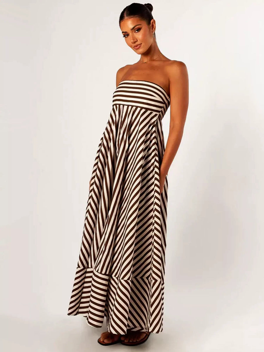 Nina | Strapless Maxi Dress A-Line