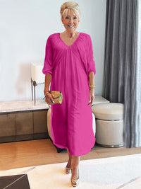 Imogen | Wedding Guest Midi Dress V-Neck