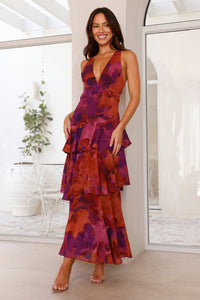 Nina | Wedding Guest Maxi Dress Layered Ruffle
