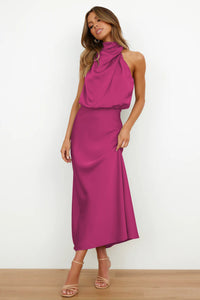 Ivy | Halter Maxi Dress Sheath Sleeveless
