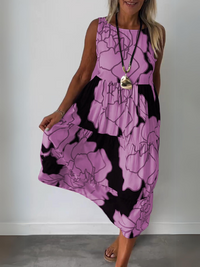 Colette | Boho Midi Dress Sleeveless