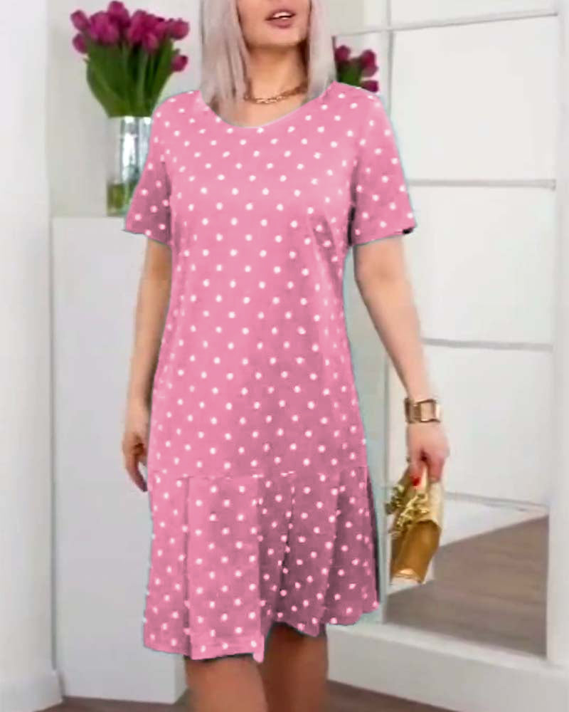 Joy | Polka Dot Dress Floral A-Line