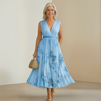 Miriam | Wedding Guest Midi Dress Plunging