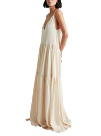 Lorraine | Boho Maxi Dress Plunging Tiered