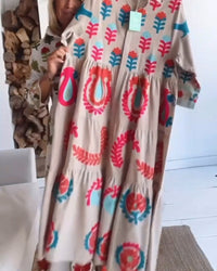 Quincy | Printed Midi Dress Collared