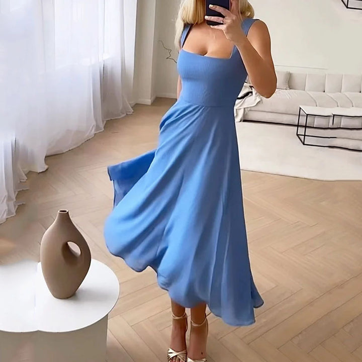 Quincy | Wedding Guest Midi Dress Square Neck