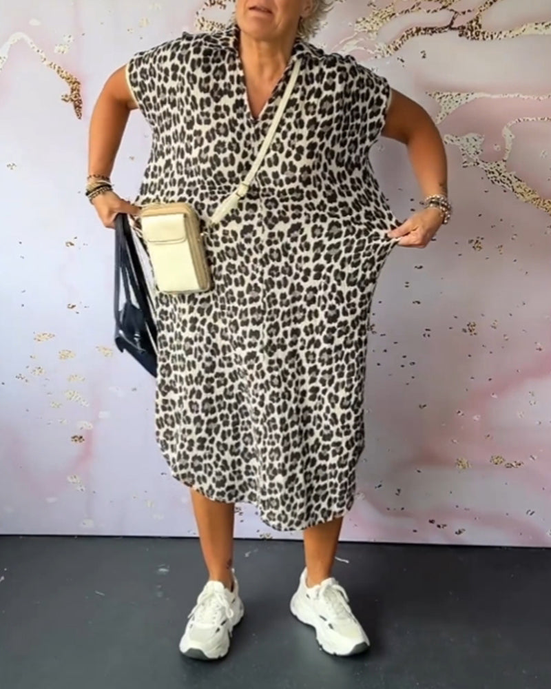 Michelle | Midi Sundress Animal Print