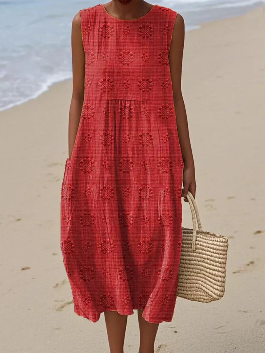 Esme | Midi Sundress Striped Sleeveless