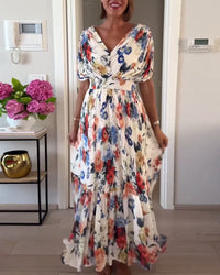 Luna | Wedding Guest Dress Pleated Floral