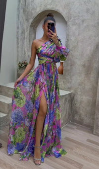 Lauren | Floral Maxi Dress One-Shoulder
