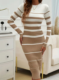 Odette | Bodycon Midi Dress Long Sleeve
