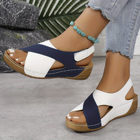 Madeline | Heeled Sandals Wedge Crisscross