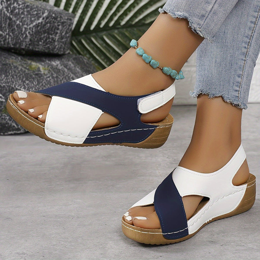 Madeline | Heeled Sandals Wedge Crisscross