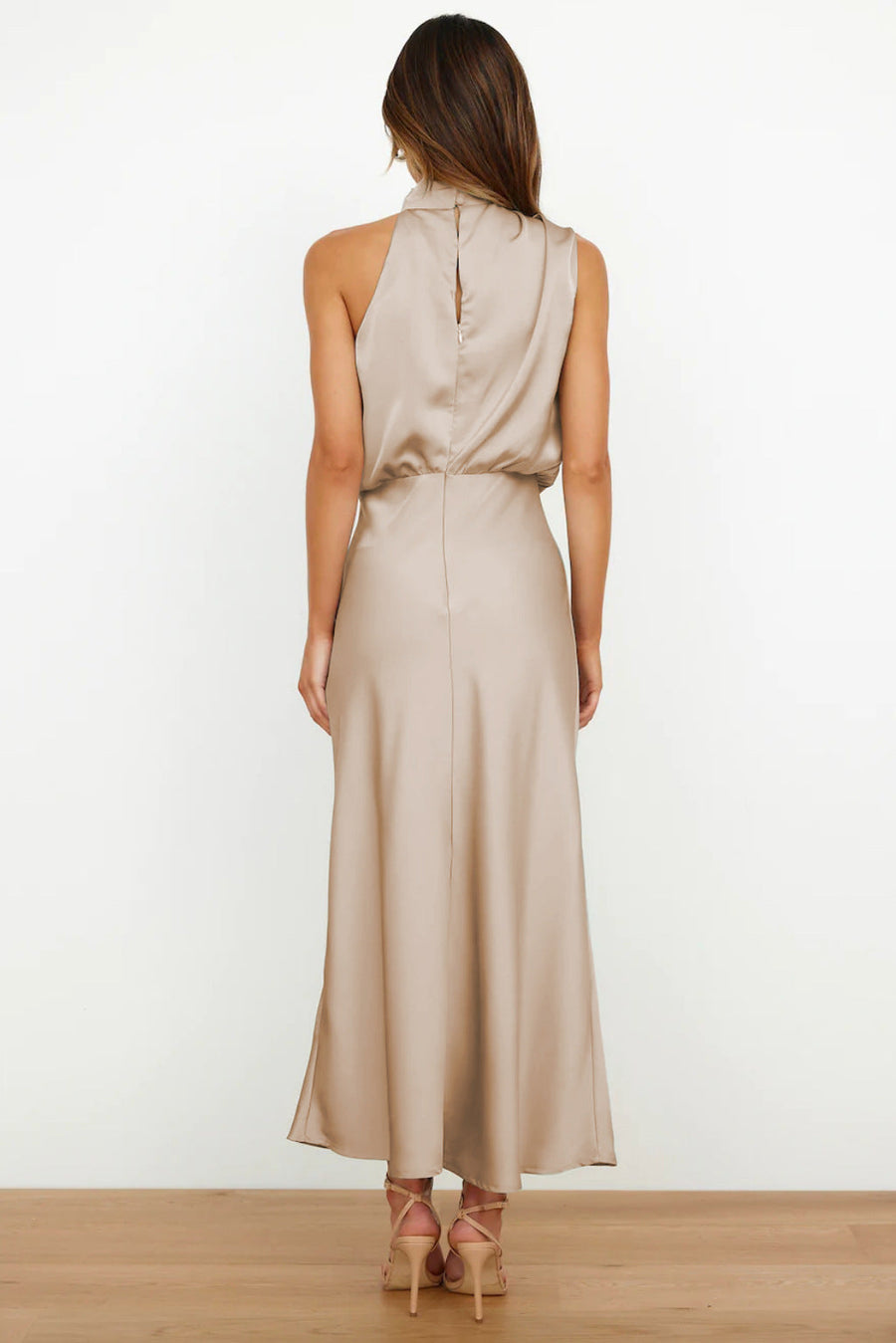 Ivy | Halter Maxi Dress Sheath Sleeveless