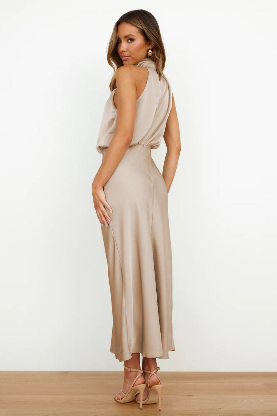 Ivy | Halter Maxi Dress Sheath Sleeveless