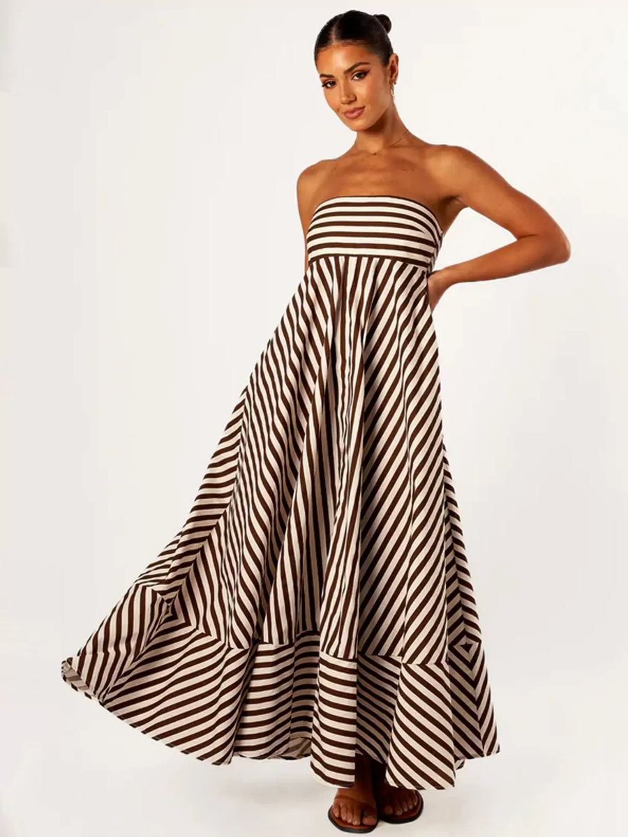 Nina | Strapless Maxi Dress A-Line