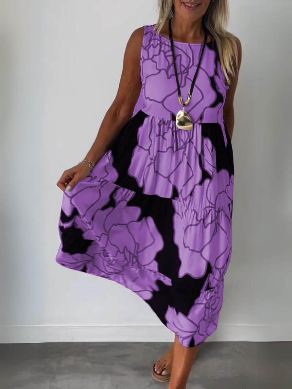 Colette | Boho Midi Dress Sleeveless