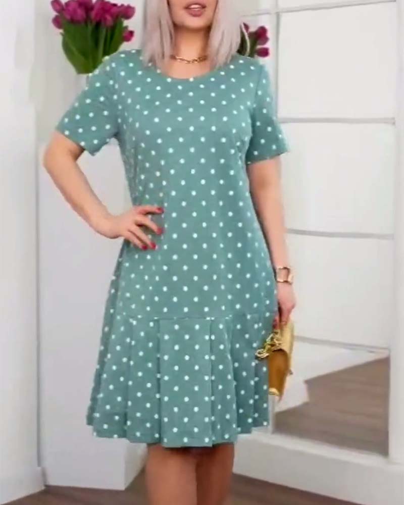 Joy | Polka Dot Dress Floral A-Line