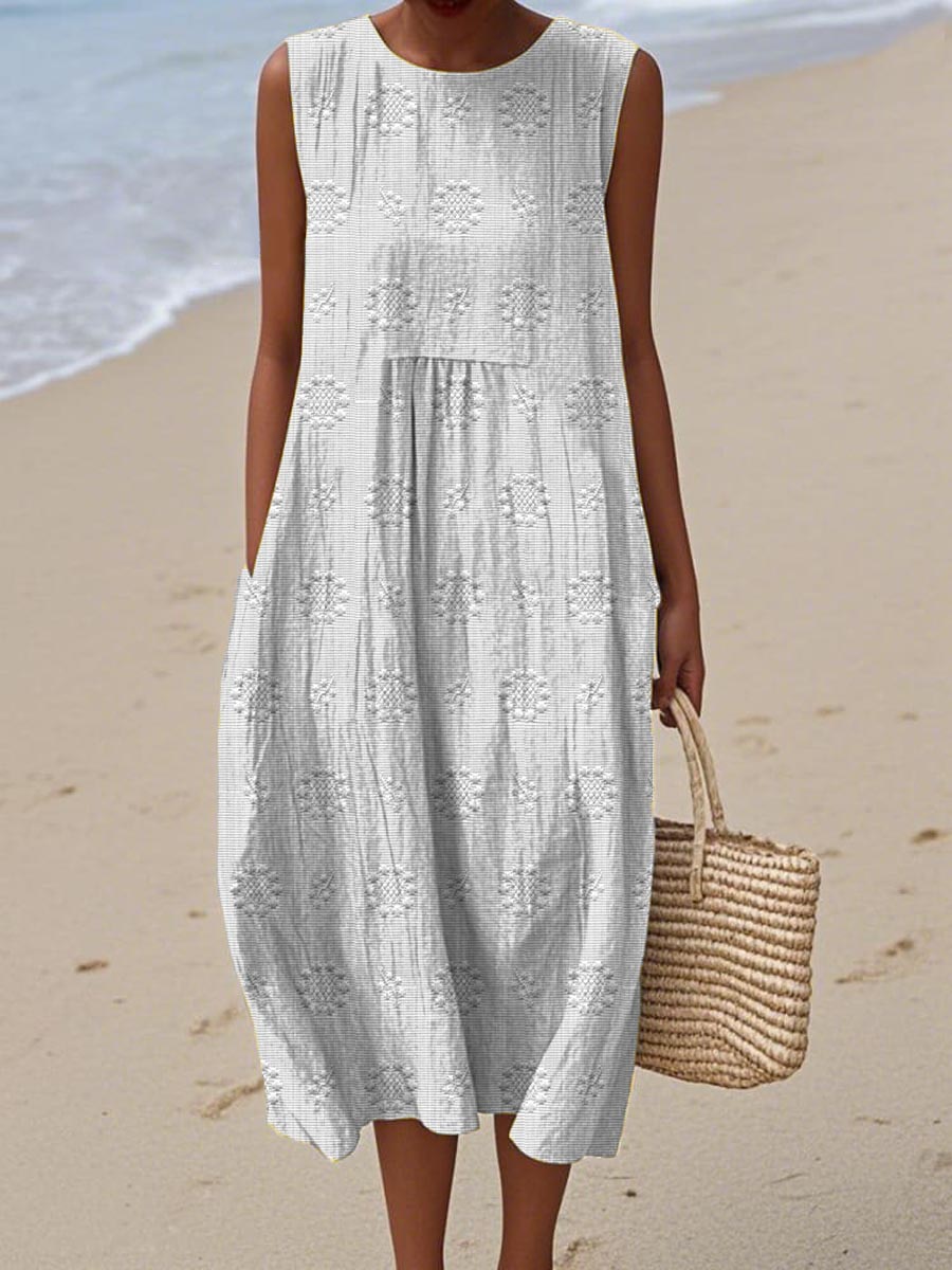 Esme | Midi Sundress Striped Sleeveless