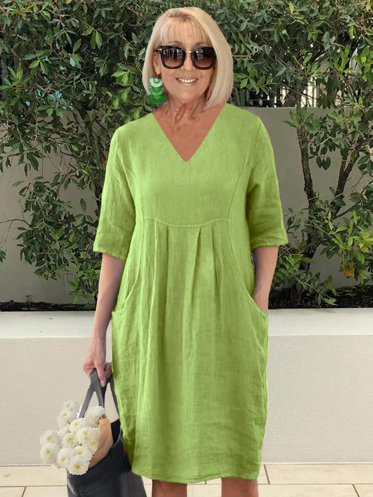 Thalia | Midi Sundress V-Neck