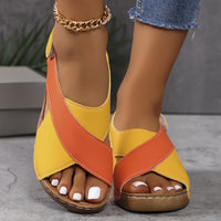 Madeline | Heeled Sandals Wedge Crisscross
