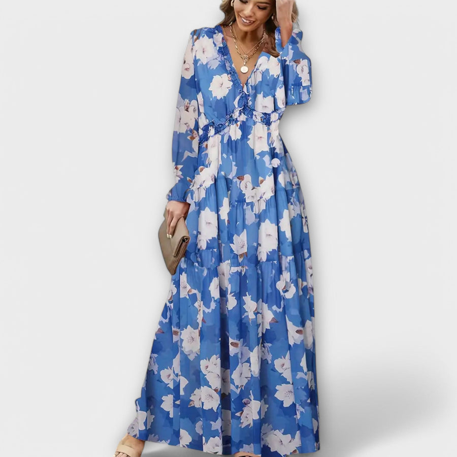 Selena | Floral Maxi Dress Long Sleeve