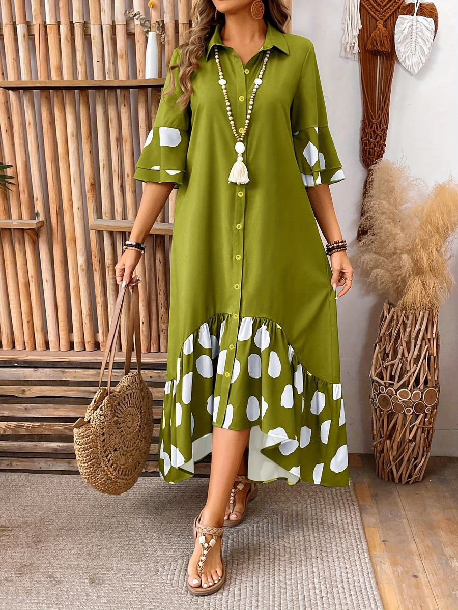 Wanda | Midi Dress Button-Front