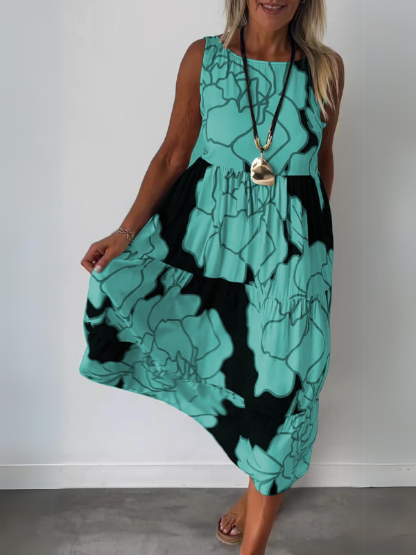 Colette | Boho Midi Dress Sleeveless