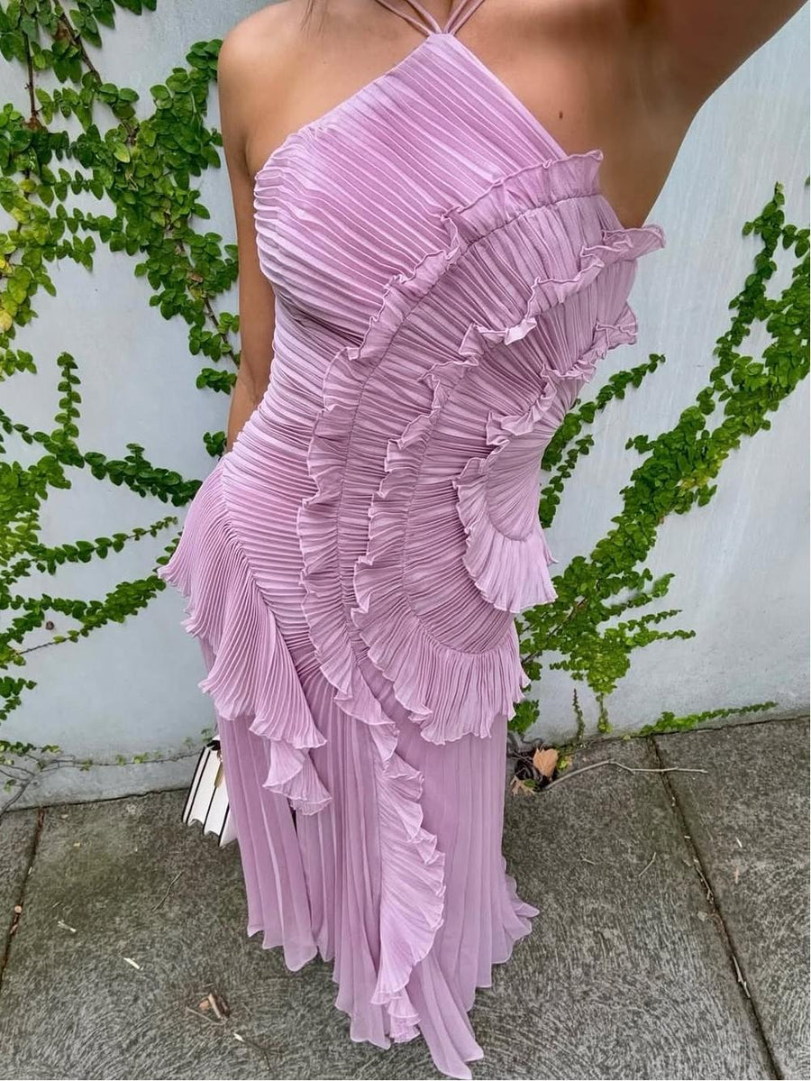 Frances | Wedding Guest Maxi Dress Halter Neck