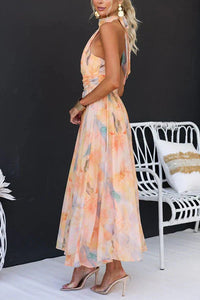Alyssa | Halter Maxi Dress Floral
