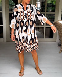May | Boho Sundress Tiered Button-Front