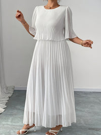 Aaliyah | Wedding Guest Maxi Dress Pleated