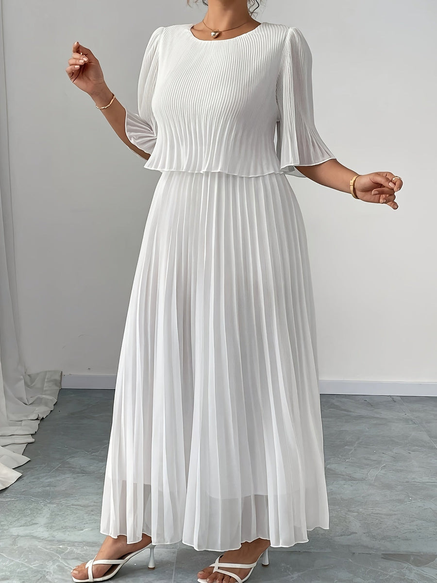 Aaliyah | Wedding Guest Maxi Dress Pleated