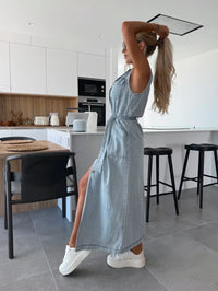 Frances | Shirt Dress Button-Front Sleeveless