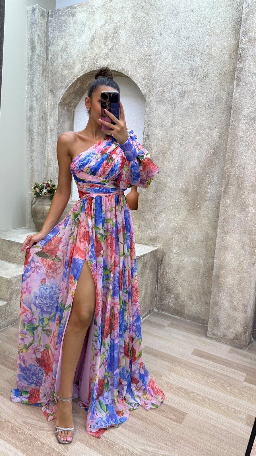 Lauren | Floral Maxi Dress One-Shoulder