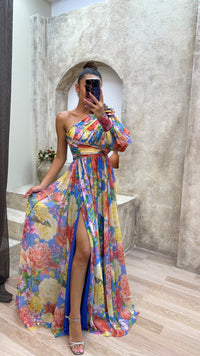 Lauren | Floral Maxi Dress One-Shoulder