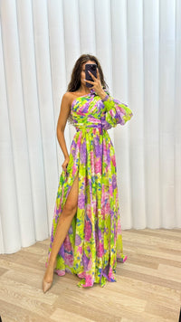 Lauren | Floral Maxi Dress One-Shoulder